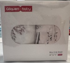 Gllquen Baby Pack N Play Fitted Quilted Playard Sheets 38" x 26", Jungle Animals