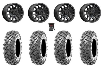 MSA Fang 14'' Wheels Black 27'' Workzone Tires Yamaha YXZ (2019+)