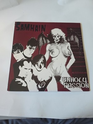Samhain Unholy Passion Black Vinyl Plan 9 2nd Press Maroon Cover