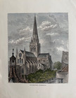1894 Antique Print; Chichester Cathedral, Sussex after W.H.J. Boot