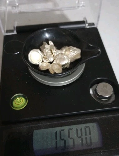 🔥🔥Pure .925 Silver Bullion Scrap Nuggets Shot     ❄️❄️     15.54 grams/.5ozt