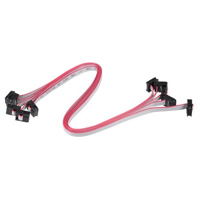 IDC 6 Pins Connector Flat Ribbon Cable Female Connector 30cm 2mm Pitch,5pcs