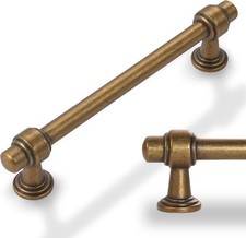 10 Pack Antique Brass Cabinet Pulls 5 Inch Hole Centers Kitchen Cabinet Handles
