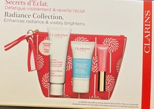 CLARINS Beauty Flash Balm Brightens, Tightens 50ml/1.7oz Fresh Scrub 0.4 Oz NIB