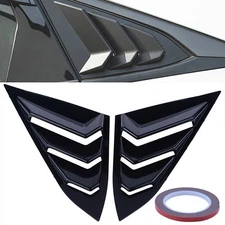 2x Black ABS Vent Quarter Side Window Louver Cover For Honda Civic 2016-2021 US