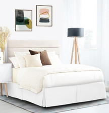 King size Dust Ruffle - Ruffled or Tailored - 200TC White14" 18" 21" drop