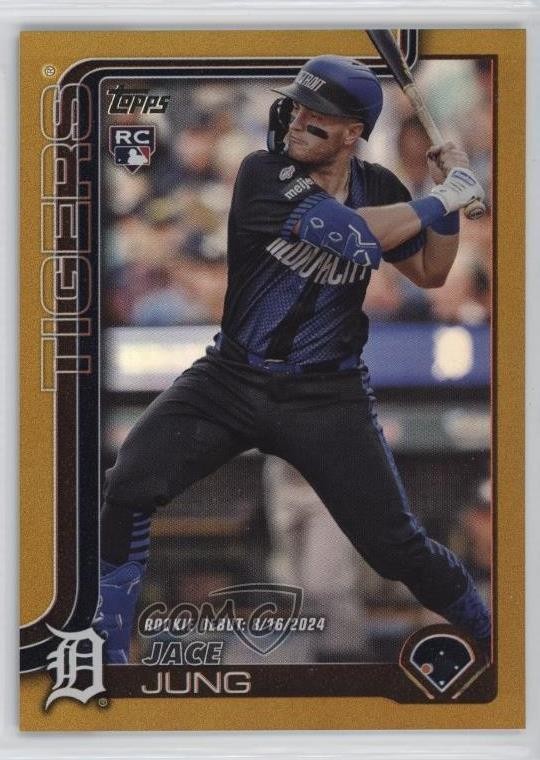 2025 Topps Update Rookie Debut Gold Rainbow Foil /50 Jace Jung #US93 13t3