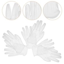 10 Pairs Dusting Gloves Lint-free Cloth White Hand for Jewelry Store
