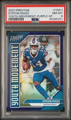 2023 Panini Prestige NFL Youth Movement Stefon Diggs #YM-11 Purple 99/99 Bookend