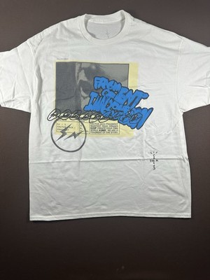 Travis Scott Cactus Jack For Fragment Manifest T-shirt Cream Size X-Large 2XL