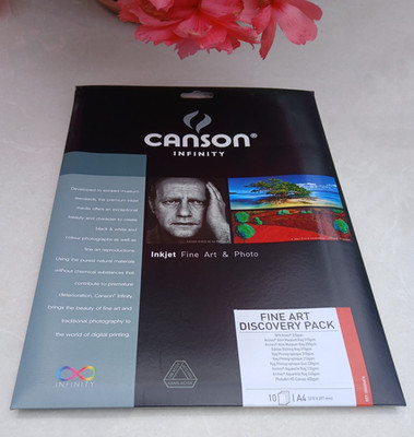 A4 Canson Infinity - Tintenstrahl Fine Art und Foto Discovery Pack - je 1 von 10 Papieren