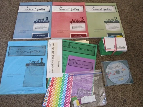 ALL ABOUT SPELLING LEVEL 1 2 3  Marie Rippel Teacher Books and Cards SET CD