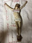 Large Antique Heavy Cast Metal Crucifix 22" Corpus / 48" Cross "Head Turned Left — photo 10