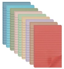 9 Pack Lined Sticky Notes 4X6 in Post Sticky Notes with Lines, 9 Aesthetic Vi...