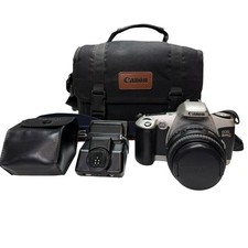 Canon EOS Rebel G 300EZ 35mm Camera with Sigma 35-80mm Lens Speedlite Flash Case