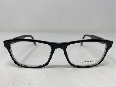 Canny Vision Lucas Black/Crystal 54-18-145 Full Rim Eyeglasses Frame +C94
