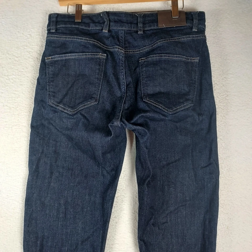 Pantalones de mezclilla Peter Millar 34x32 índigo oscuro para hombre ajuste a medida corona elástica Foto 4 de 4