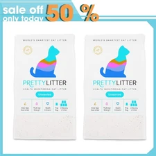 (2 Pack) SCENTED 8lb Pretty Litter Health Monitoring Cat Litter 2 month