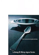 1978 LETANG & REMY Sign Steel Tableware Cutlery ADVERTISEMENT