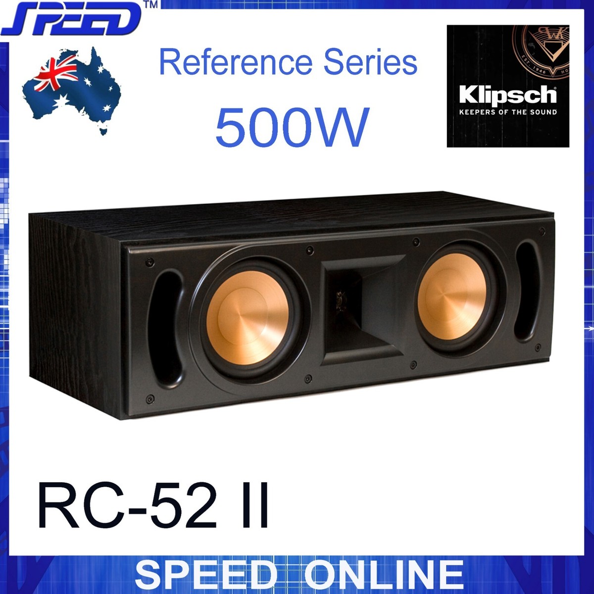 クリプシュ Klipsch RC-52 II Black センタースピーカー Klipsch Reference RC-52 II Center channel speaker at Crutchfield
