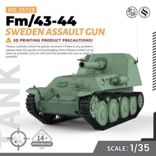 SSMODEL SS35729 1/35 Military Model Kit Sweden Assault Gun Fm/43-44