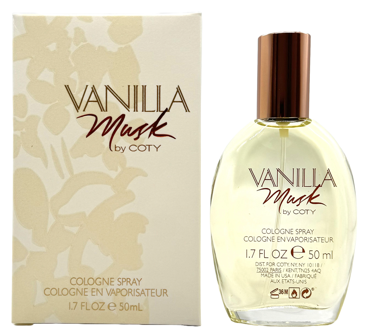Vanilla Musk by Coty for Women 1.7 oz Cologne Spray NEW 100