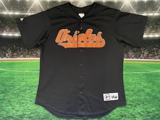 Vintage 90  s Baltimore Orioles Majestic Jersey Mens Sz Large Preowned Black