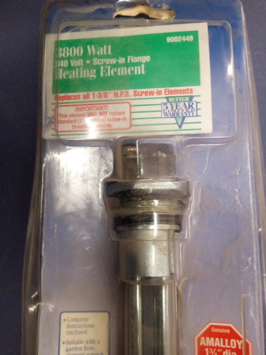HEATING ELEMENT 9002449 3800 WATT 240VOLT WATER HEATER. Replaces all 1  3/8u0026#034;screw | eBay