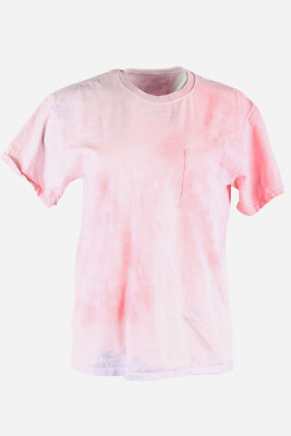 Tie Dye T-Shirt Top Tee Musik Festival Retro Indie 90er Damen rosa Gr. M TS735