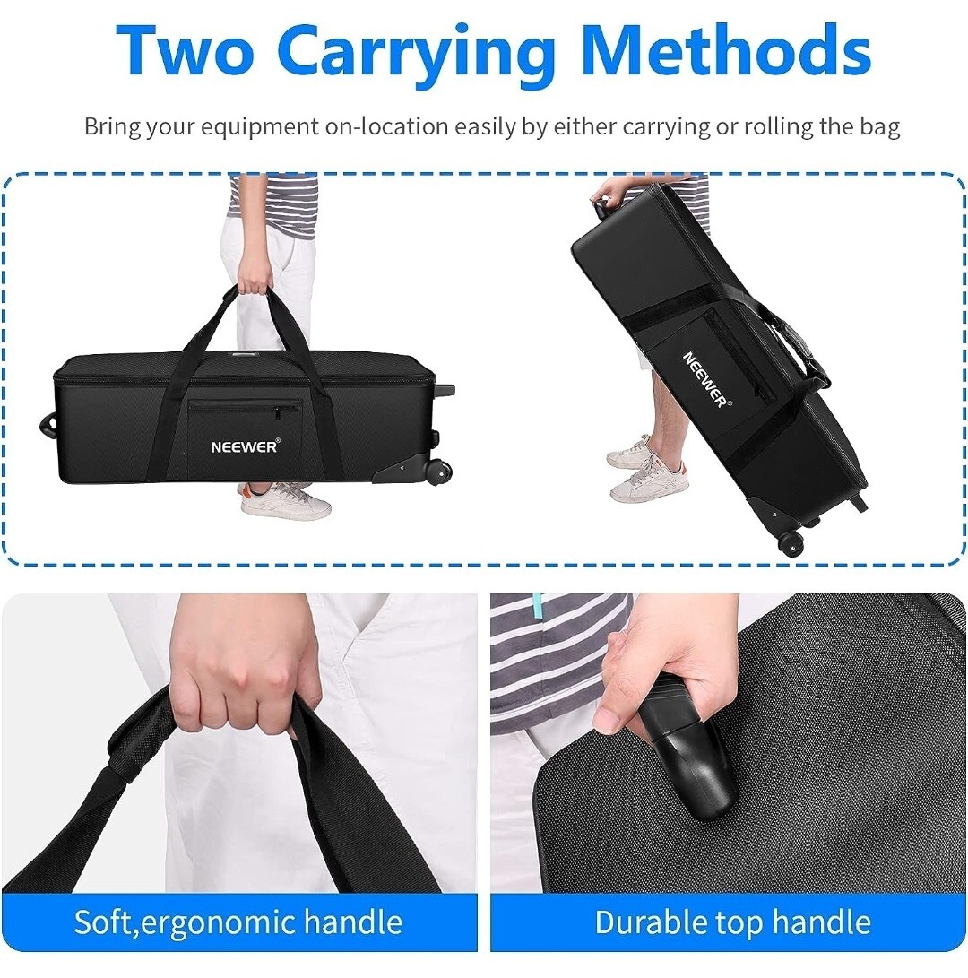 Neewer Photo Studio Equipment Rolling Bag Trolley Carrying Case for
