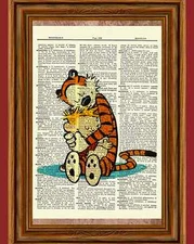 Calvin and Hobbes Dictionary Art Print Book Page Picture Poster Comic Book Decor