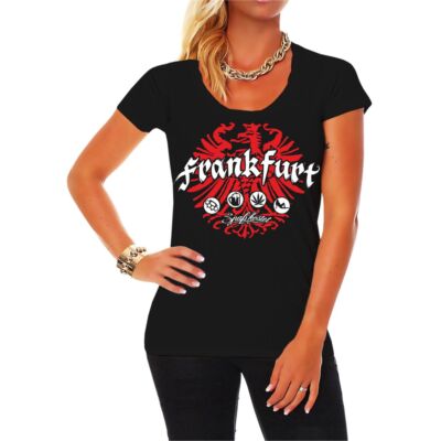 Frauen T-Shirt Frankfurt Redlight 069 Frankfurter FFM Rotlicht Rap Größe XS - 5X