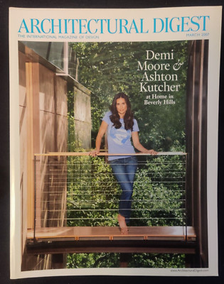 Architectural Digest March 2007 Demi Moore And Ashton Kutcher PB
