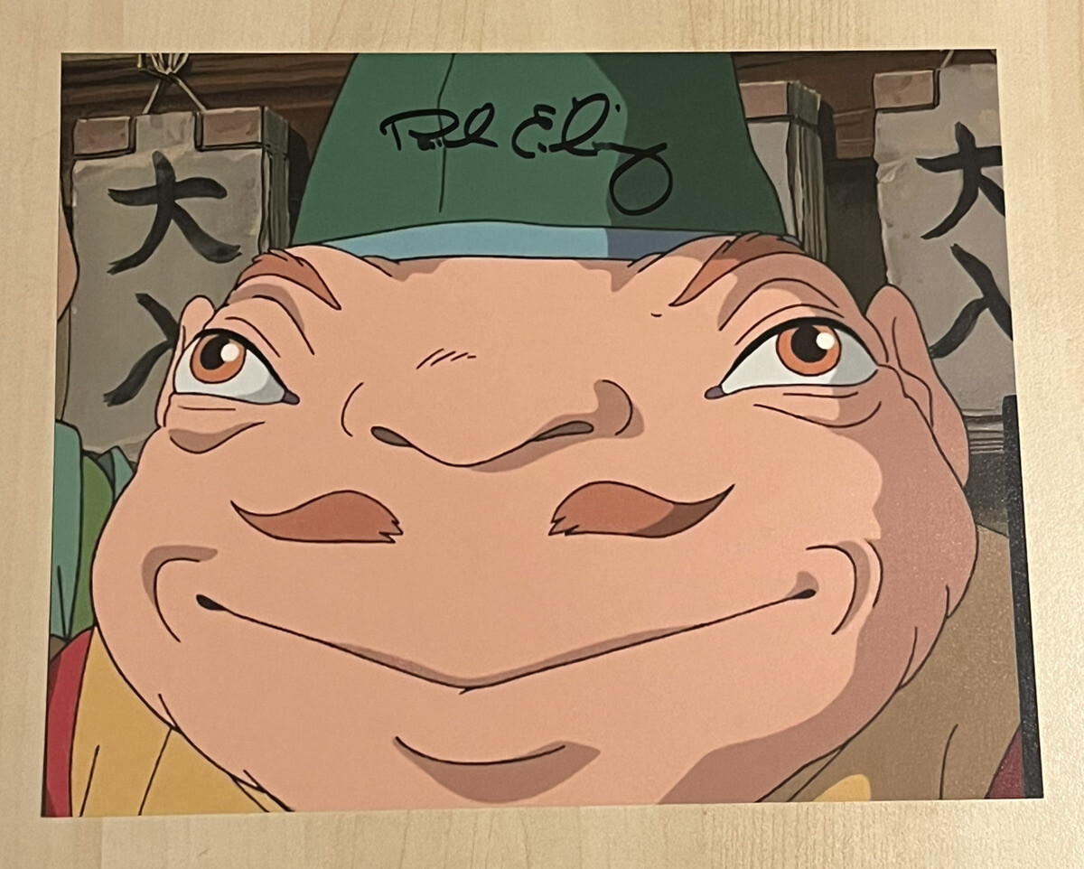 PAUL EIDING SIGNED 8x10 PHOTO CHICHIYAKU VOICE ACTOR SPIRITED AWAY