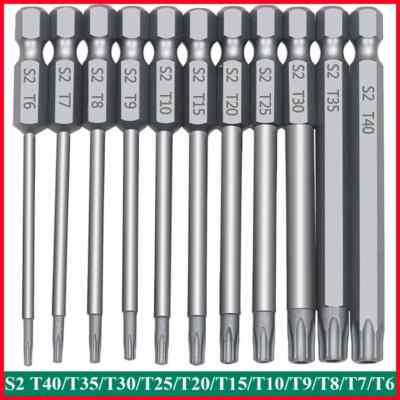 11PCS 1/4'' Hex Bits Screwdriver Tamper Proof Security Drill New Magnetic Bit Set