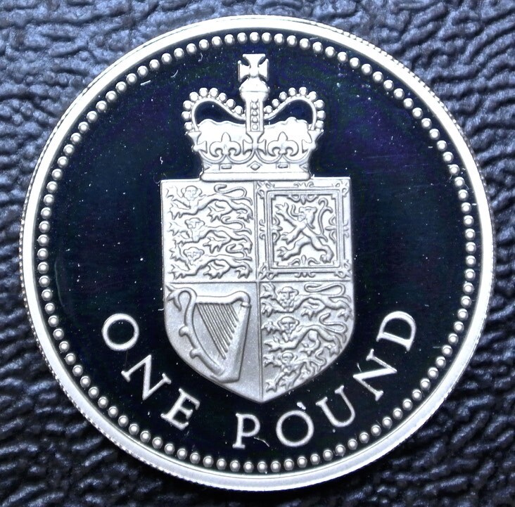 1988 GREAT BRITAIN - ONE POUND 1£ - .925 SILVER PROOF - Eliz II