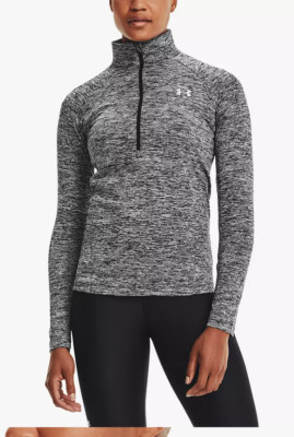 Under Armour Tech Twist 1/2 Zip Long Sleeve Gym Top, Black UVP 36,00£ CA632