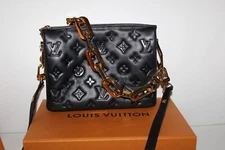 NEW LOUIS VUITTON COUSSIN BB CROSSBODY SHOULDER BAG CLUTCH M20574 Black