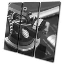 Turntable Decks Vinyl Stylus Music DJ Club TREBLE CANVAS WALL ART Picture Print