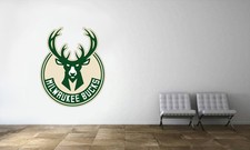 Milwaukee Bucks Logo Wall Decal NBA Basketball Decor Sport Mural Vinyl Sticker