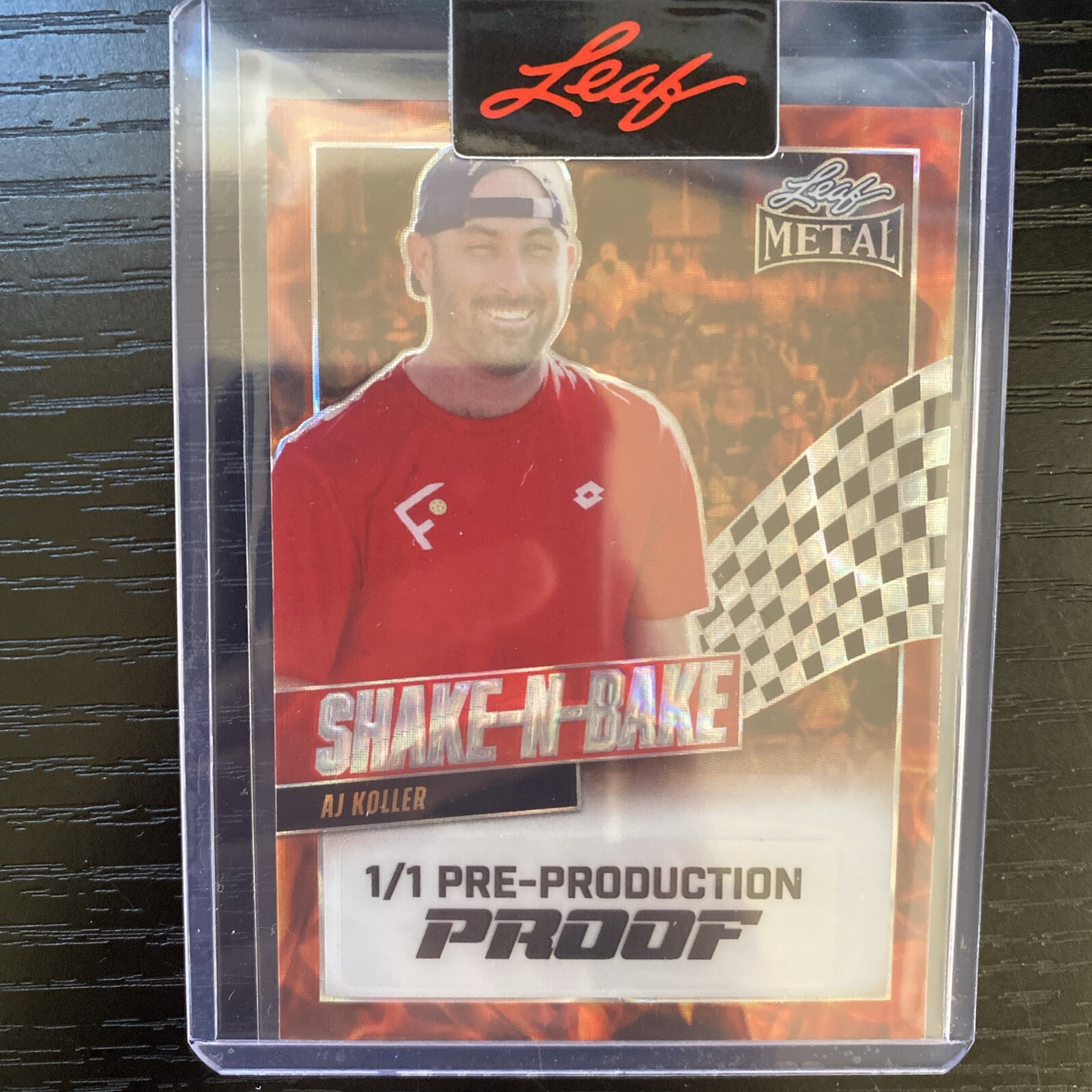 2024 Leaf Metal Pickleball Proof 1/1 Shake-N-Bake Fire Lava - AJ Koller