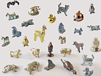 Monopoly Tiermarken - Alpaka, Eule, Pferd, Katze, Hund, Ente, Pinguin...