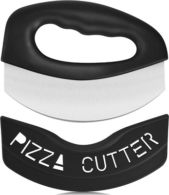 Heavy Duty Stainless Steel Pizza Cutter w/ Cover, Super Sharp Blade Pizza Cutter