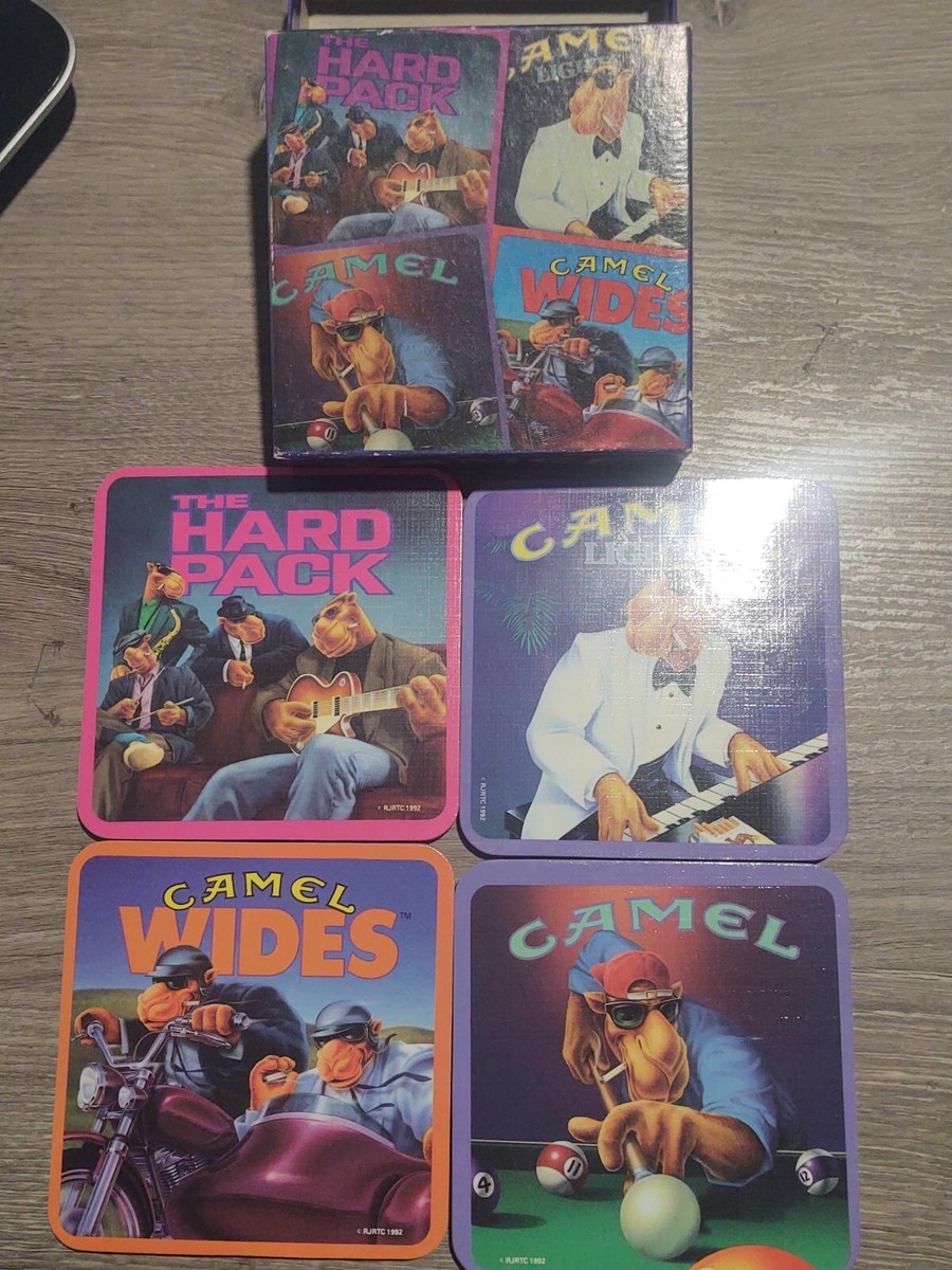 Collectible Joe Camel Drink Coasters Lot of 4 Hard Pack Camel | eBay