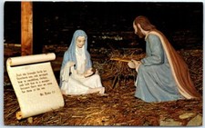 Postcard - The Birth of Jesus, Biblical Gardens, Wisconsin, USA