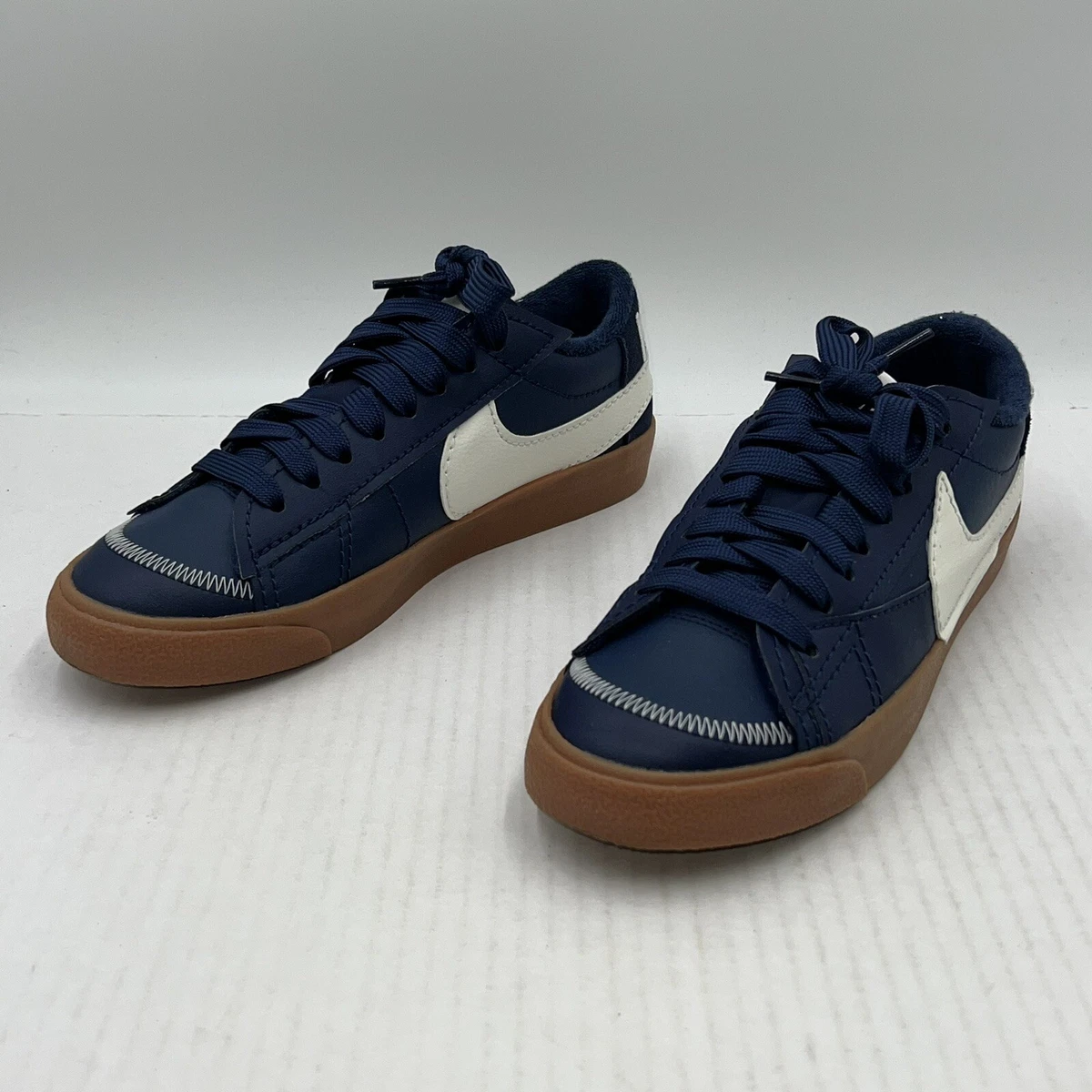 Men's Sz 9.5 Nike Blazer Low '77 Jumbo WNTR Midnight Navy/Sail (DR9865 400)