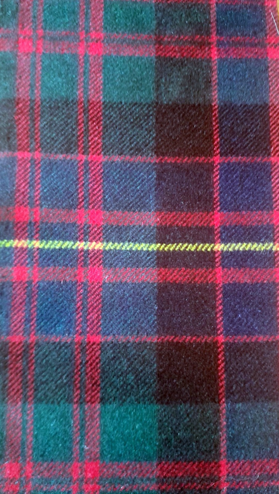 Cameron heavy tartan wool kilt fabric remnants suitable crafts or