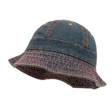Femme Jean Vintage Seau Chapeau Style Japonais Extérieur Casual Pêche Soleil Bob