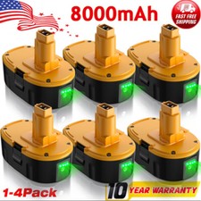 6-1PACK 8.0Ah 18V For Dewalt 18 VOLT XRP DC9096 Li-ion Battery DC9096-2/Charger