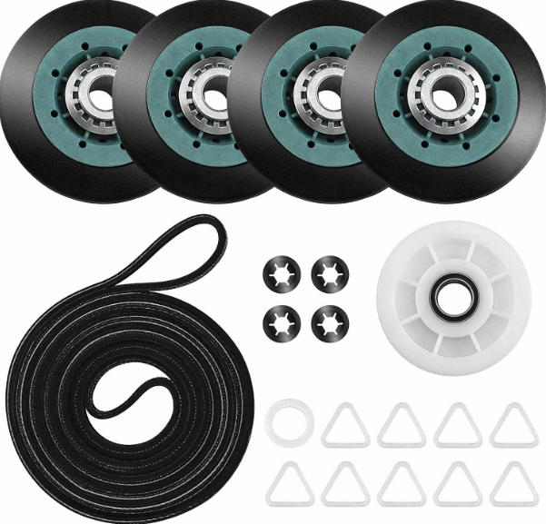 Whirlpool Heavy Duty Dryer Rollers Pulley Belt Kit YWED94HEAW0